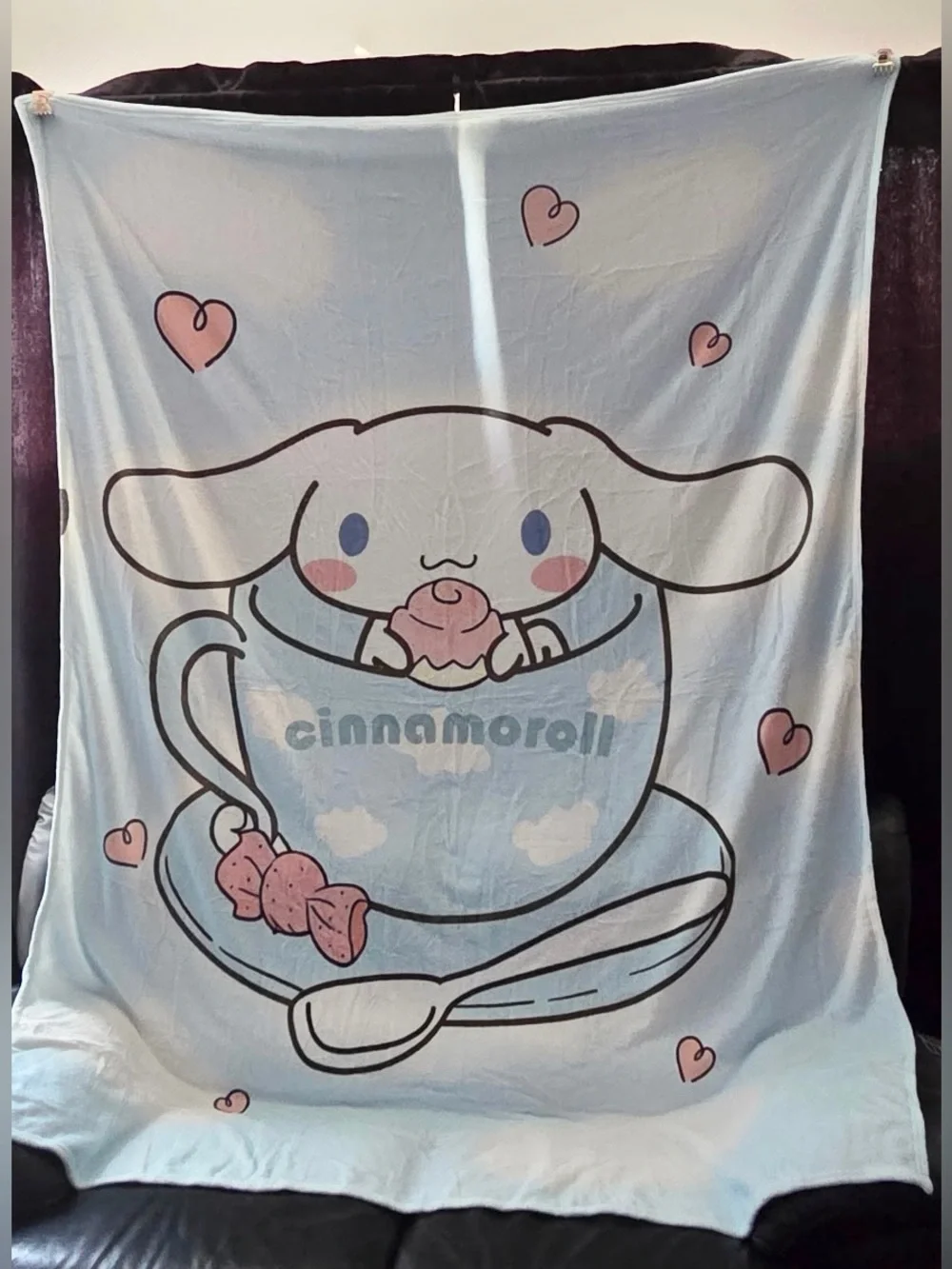 🩵NWOT Cinnamoroll Light Blue Blanket/throw